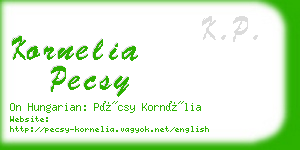 kornelia pecsy business card